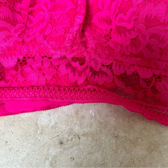 Knix Shocking pink no underwire lace bustier size XXL women’s bra NWT! - Picture 6 of 9